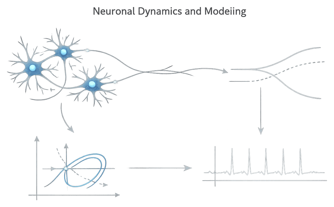 Neuronal Dynamics and Modeling schematic illustration